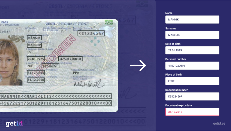 ID card scan data