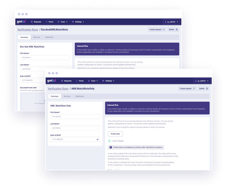 KYC Flow Builder 14 internal flow