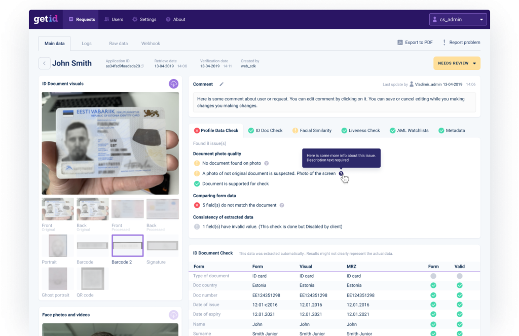 KYC for Customer Onboarding 7 test verification example